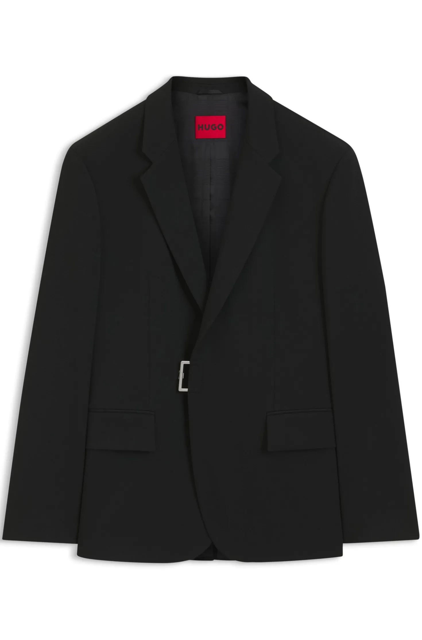 Slim-Fit Sakko mit Metallschließe