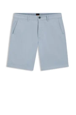Slim-Fit Shorts aus elastischem Baumwoll-Twill