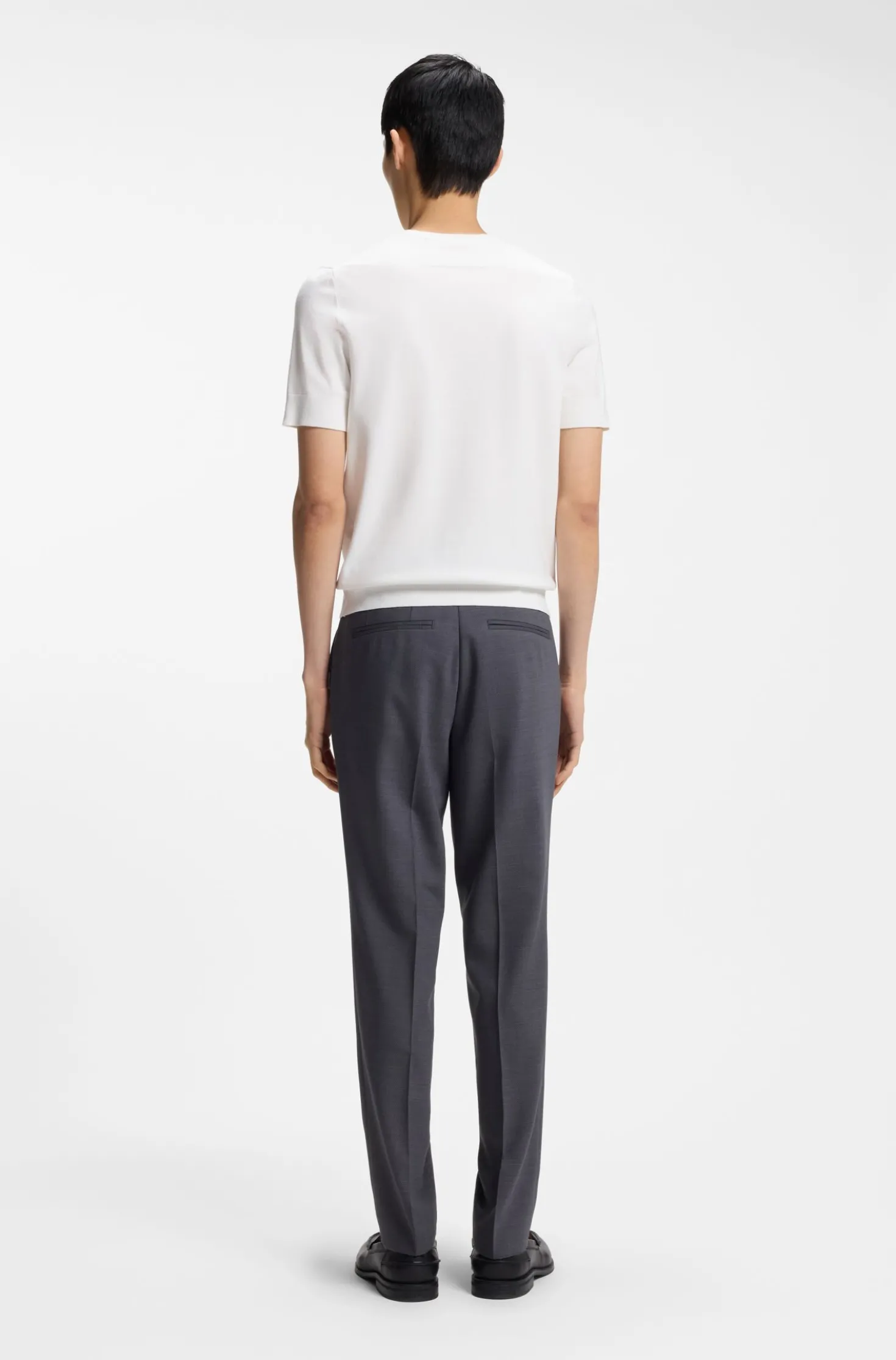 Slim-Fit Strick-T-Shirt