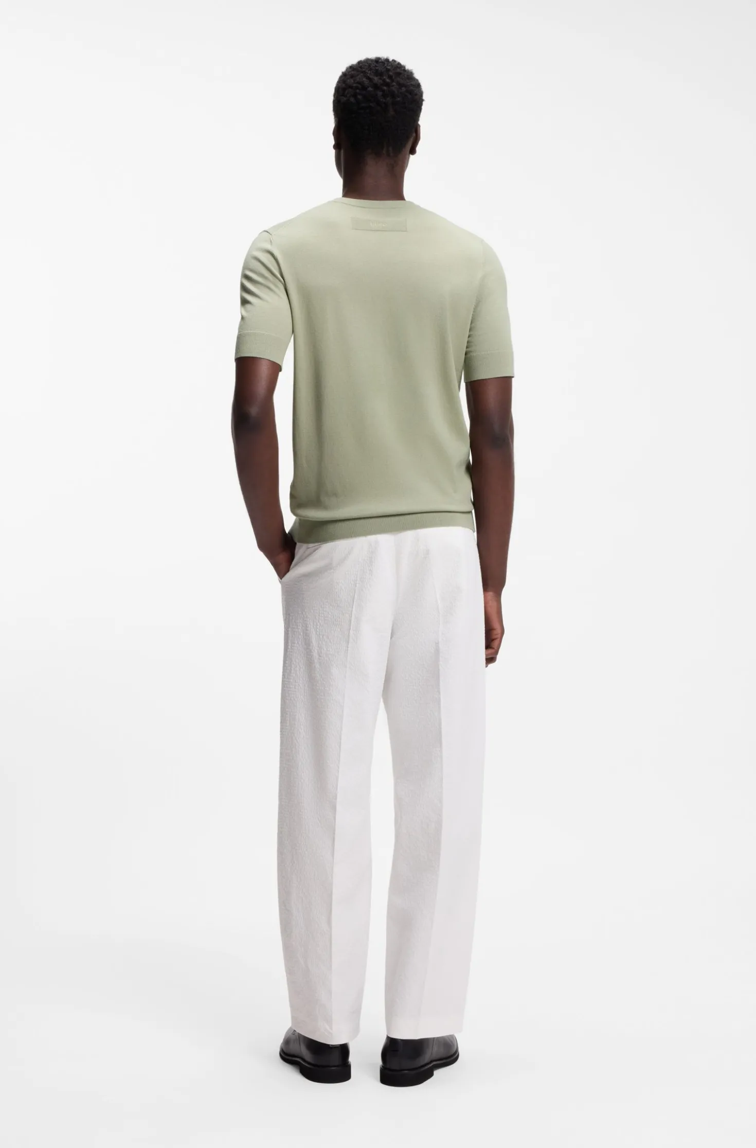 Slim-Fit Strick-T-Shirt