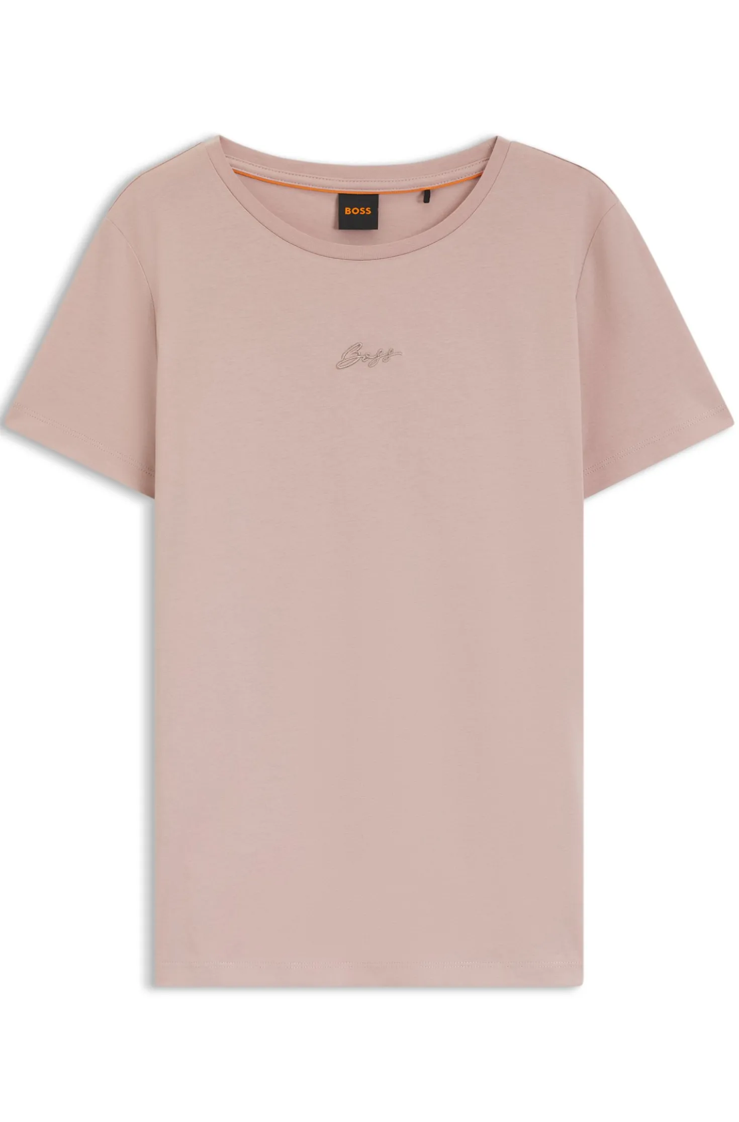 Slim-Fit T-Shirt aus Baumwolle mit gesticktem Logo in handschriftlichem Stil
