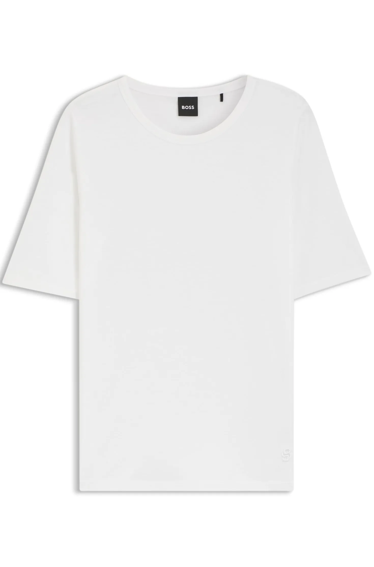 Slim-Fit T-Shirt aus Baumwolle, Modal und Seide