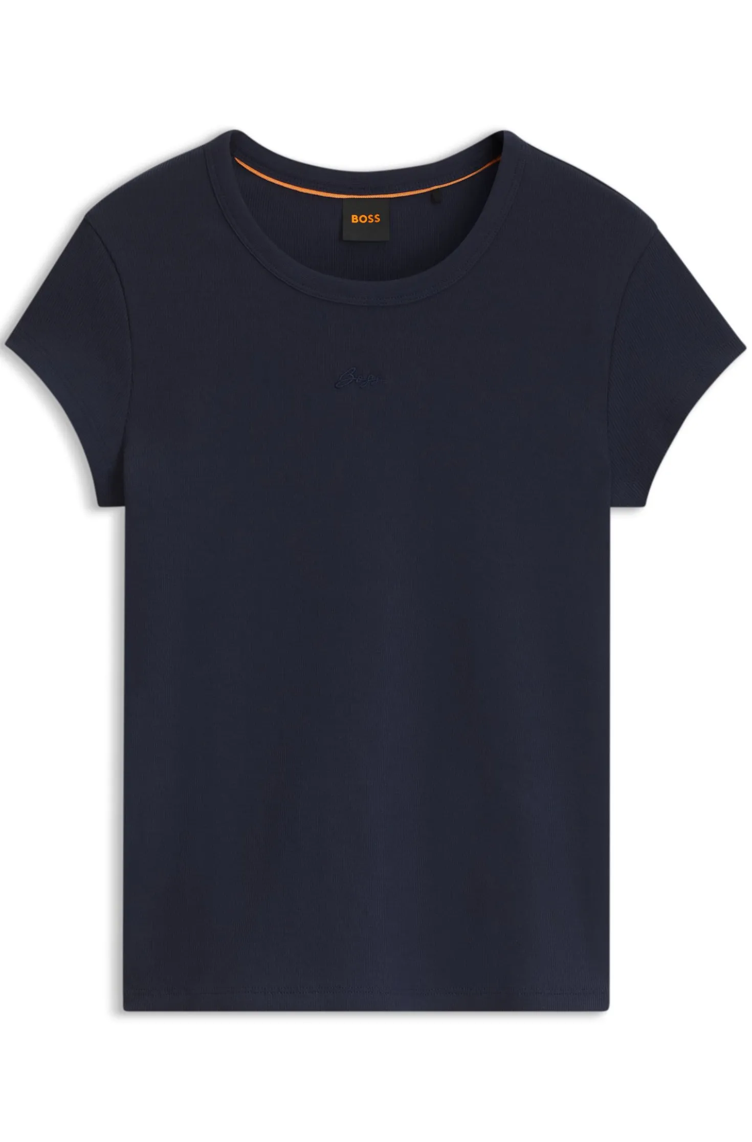 Slim-Fit T-Shirt aus Stretch-Baumwolle mit Logo-Stickerei