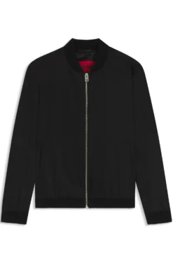 Slim-Fit Twill-Jacke mit Reißverschluss