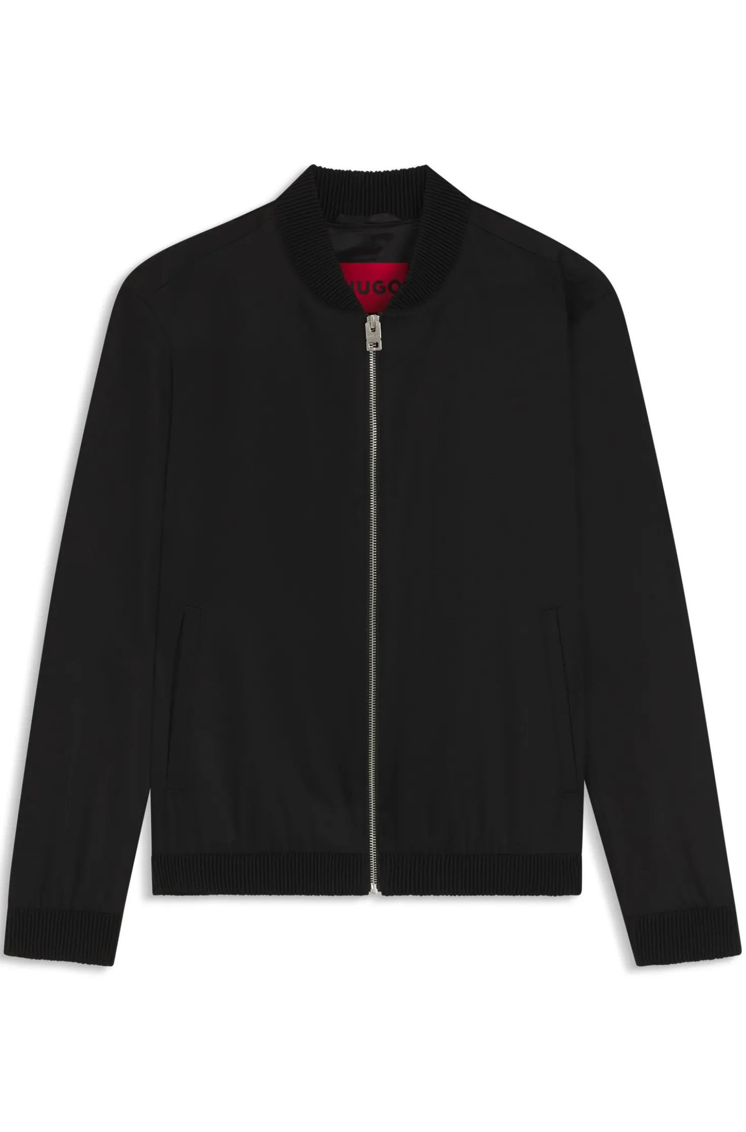 Slim-Fit Twill-Jacke mit Reißverschluss