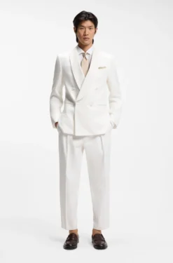 Slim-Fit Twill-Sakko aus Leinen