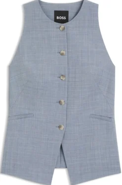 Slim-Fit Weste aus Schurwolle