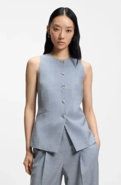 Slim-Fit Weste aus Schurwolle