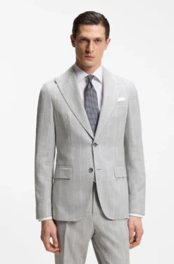 Slim-Fit Zweiteiler aus Baumwolle und Schurwolle