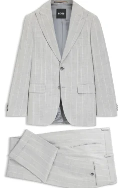 Slim-Fit Zweiteiler aus Baumwolle und Schurwolle