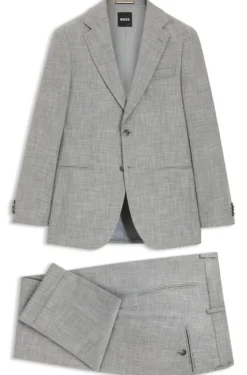Slim-Fit Zweiteiler aus Baumwoll-Mix mit Schurwolle