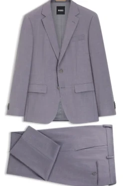 Slim-Fit Zweiteiler aus fein gemustertem Gewebe