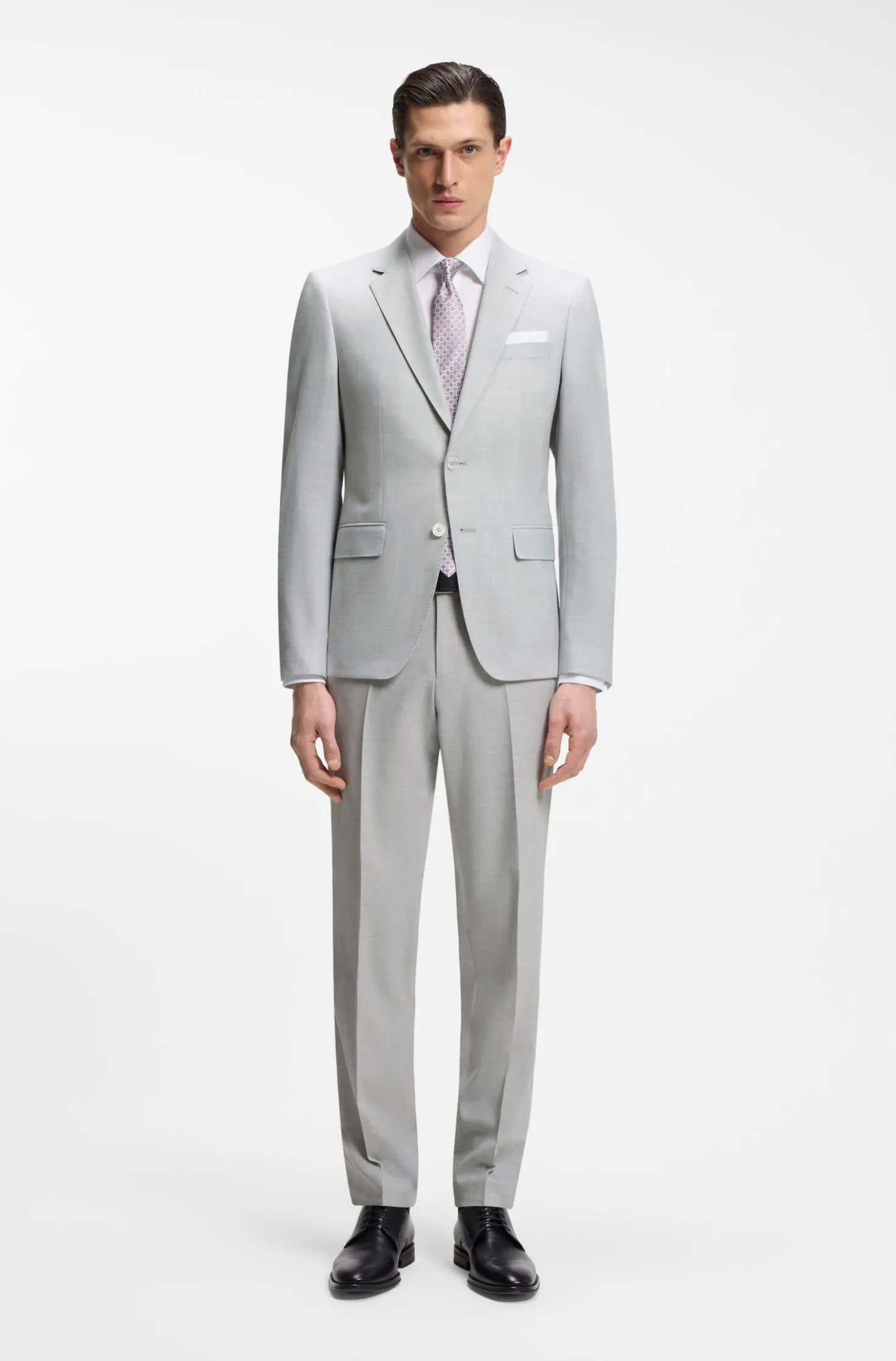 Slim-Fit Zweiteiler aus fein gemustertem Gewebe