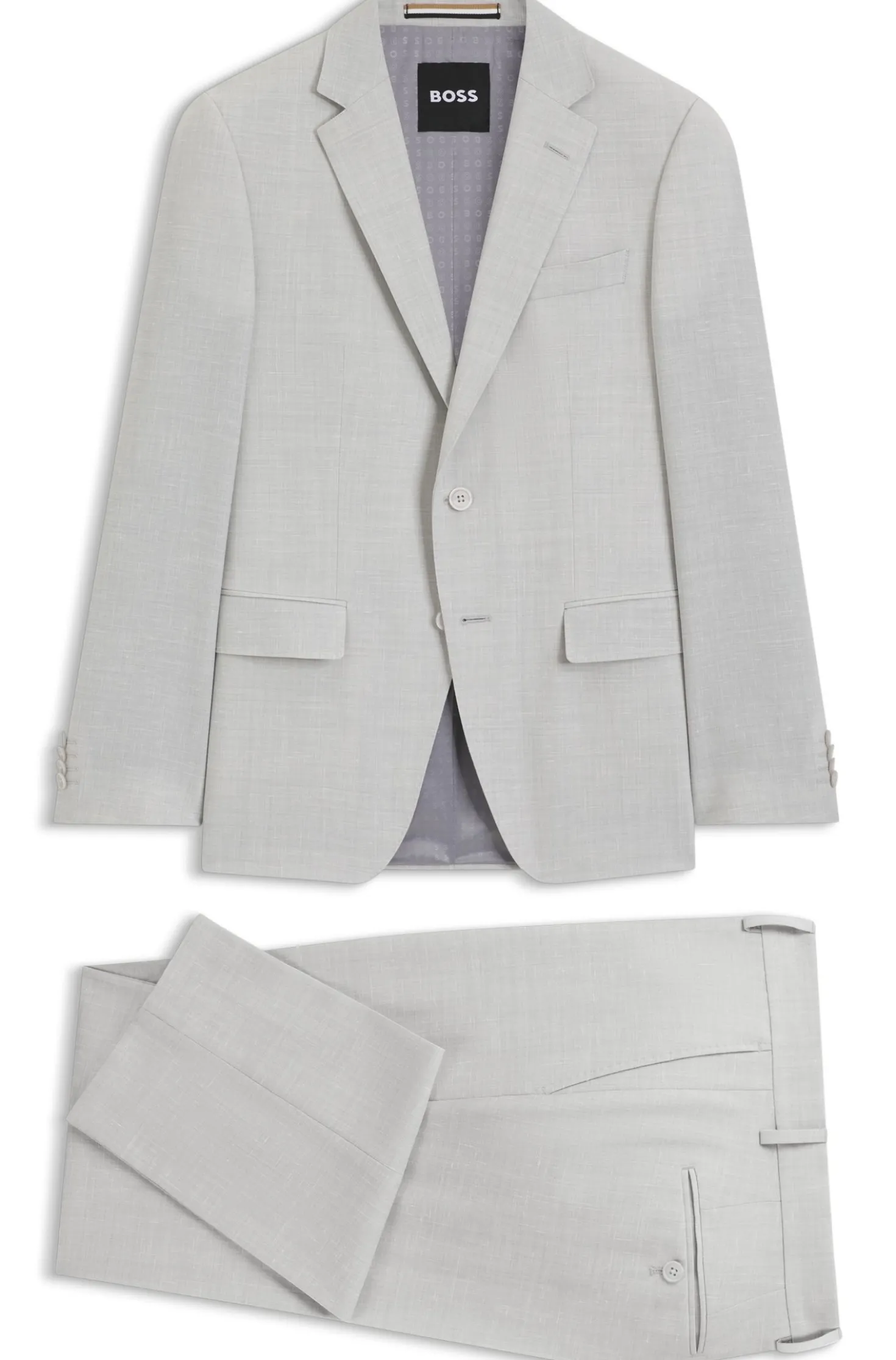 Slim-Fit Zweiteiler aus fein gemustertem Gewebe