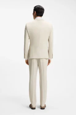 Slim-Fit Zweiteiler aus fein gemustertem Gewebe