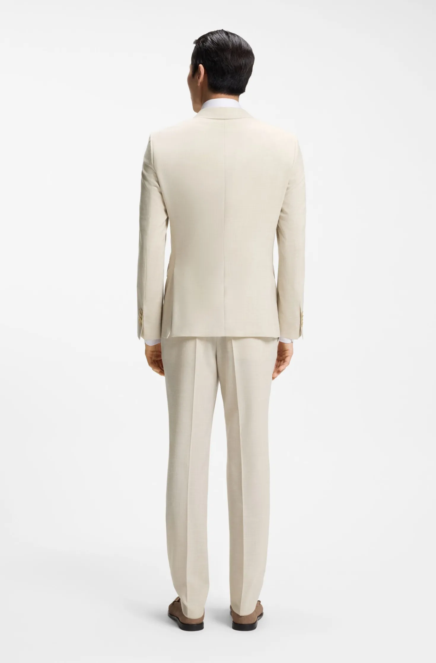 Slim-Fit Zweiteiler aus fein gemustertem Gewebe