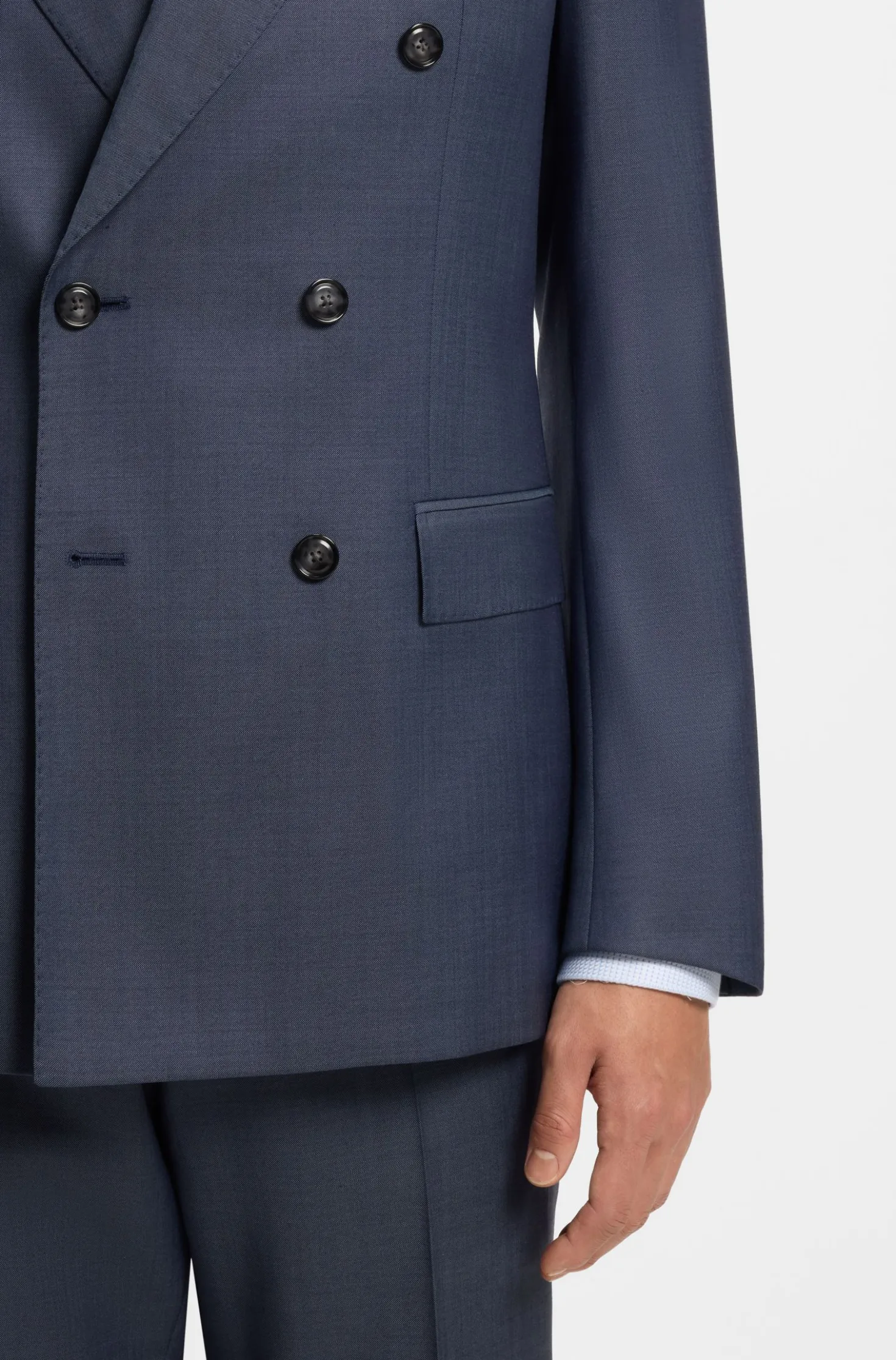 Slim-Fit Zweiteiler aus gemusterter Schurwolle