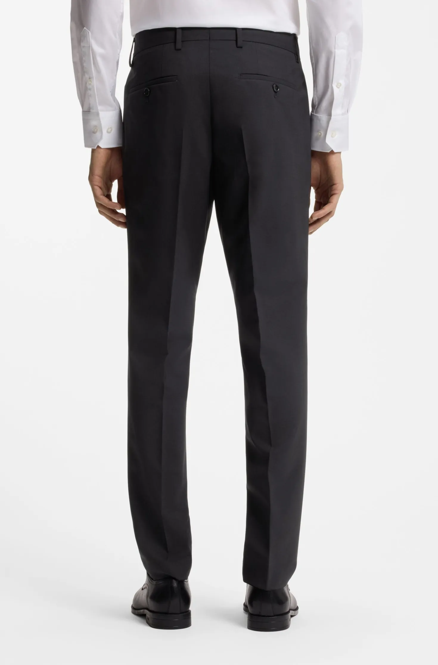 Slim-Fit Zweiteiler aus Stretch-Wolle
