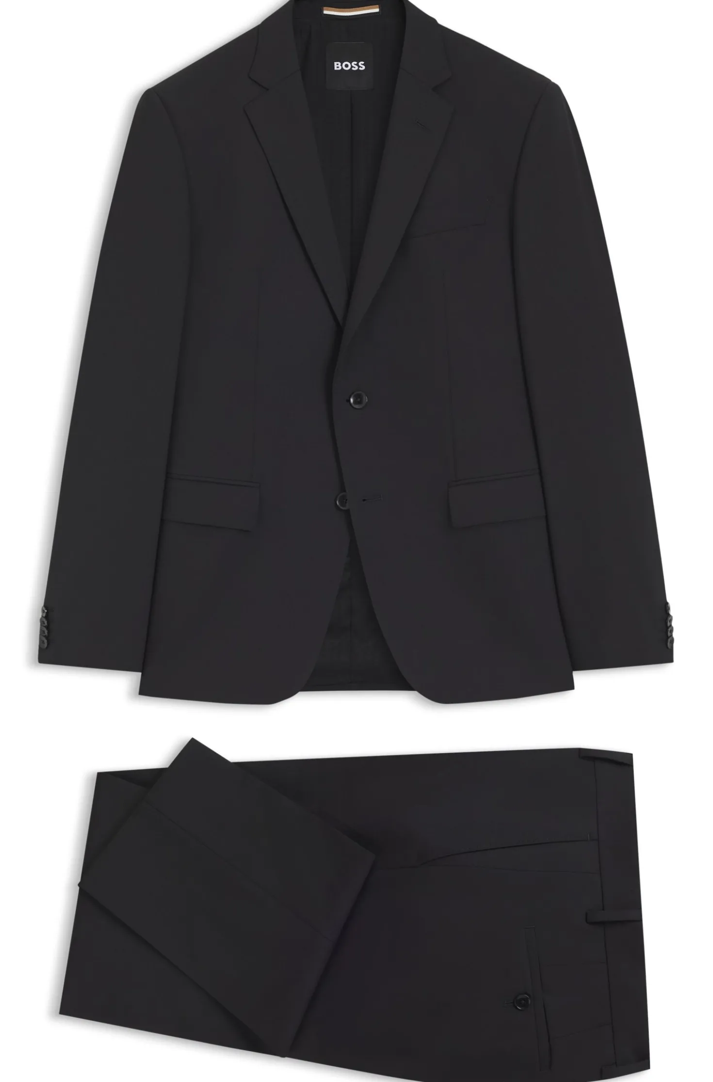 Slim-Fit Zweiteiler aus Stretch-Wolle