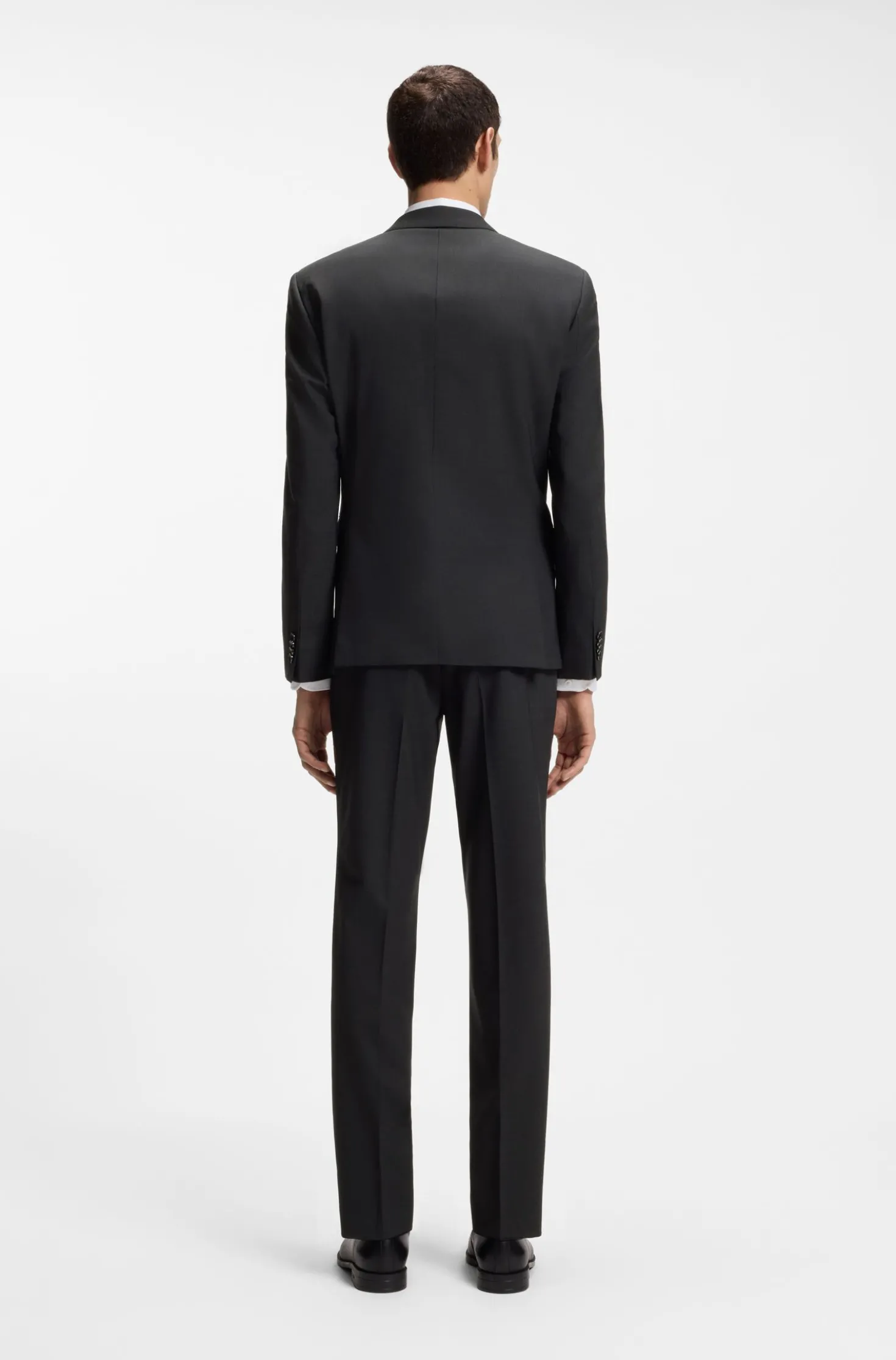 Slim-Fit Zweiteiler aus Stretch-Wolle