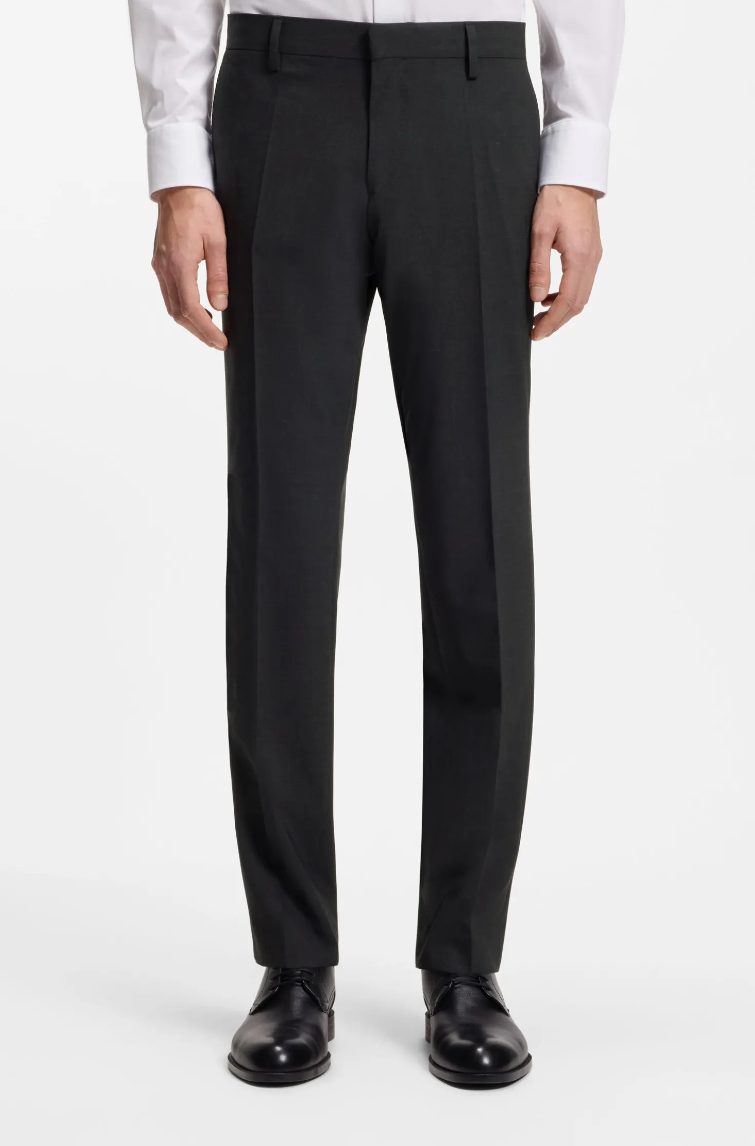 Slim-Fit Zweiteiler aus Stretch-Wolle