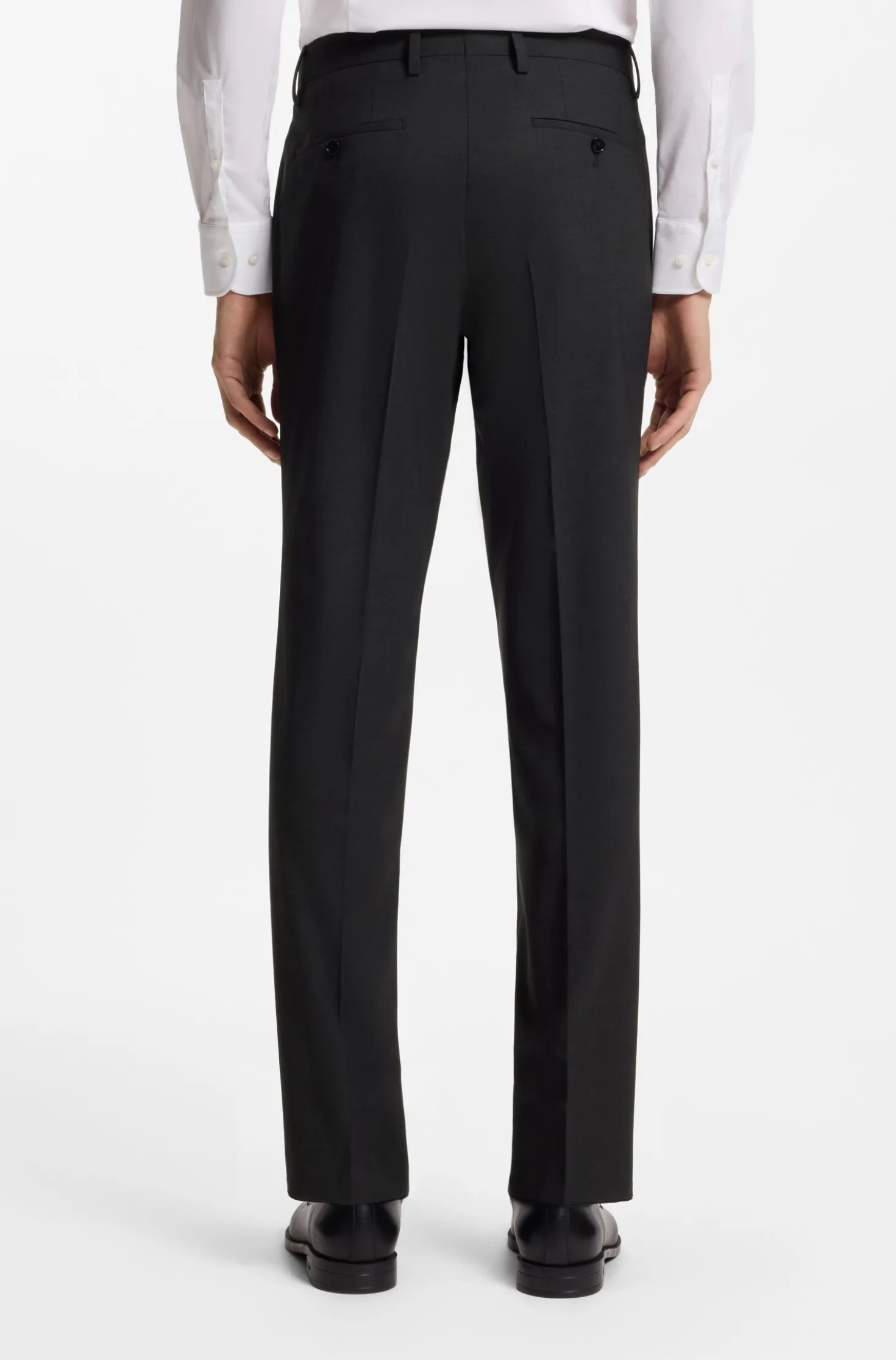 Slim-Fit Zweiteiler aus Stretch-Wolle