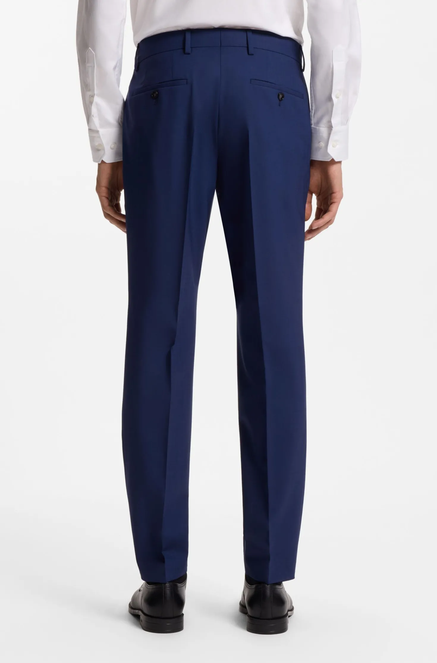 Slim-Fit Zweiteiler aus Stretch-Wolle