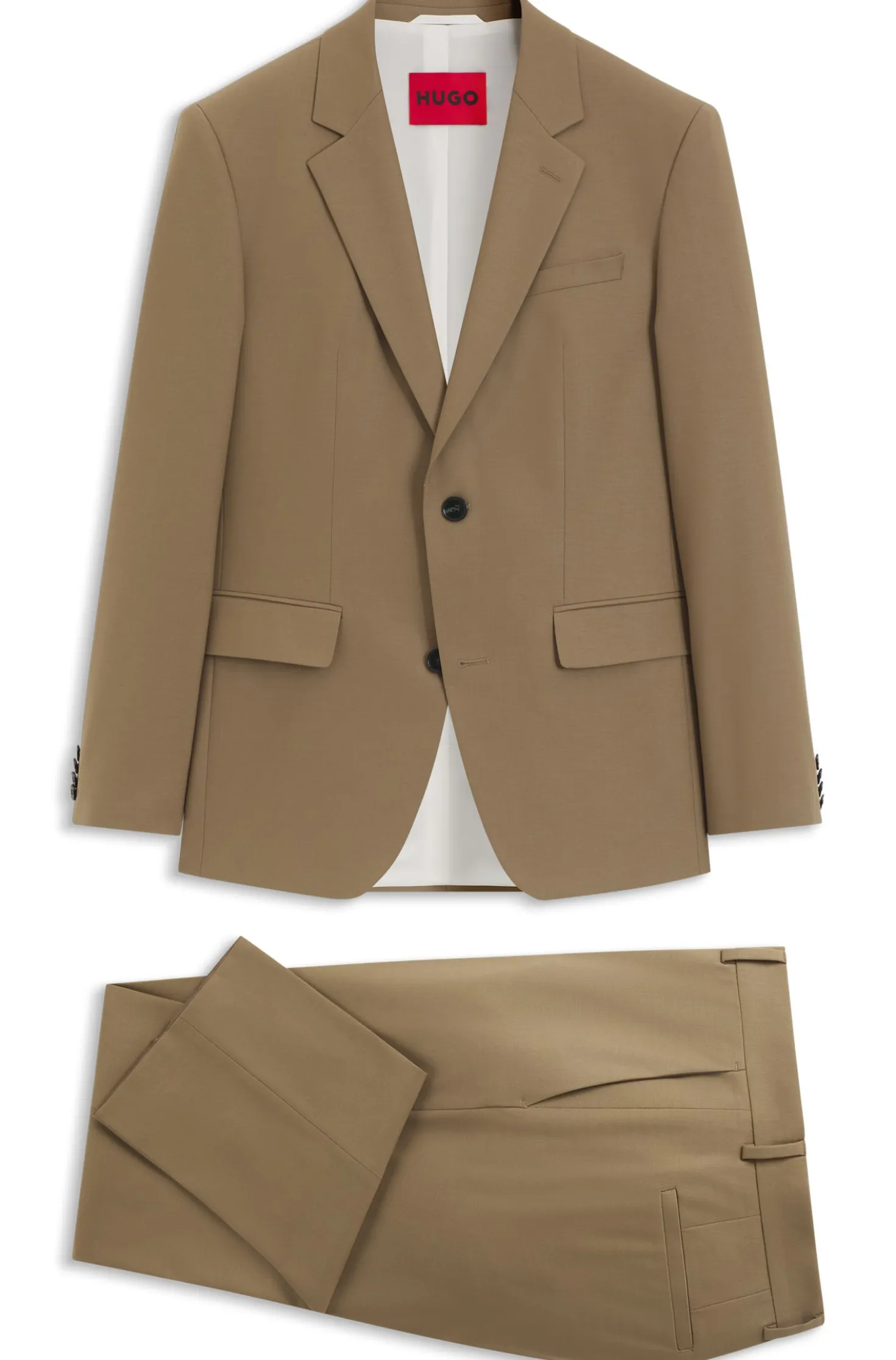 Slim-Fit Zweiteiler aus Stretch-Woll-Mix