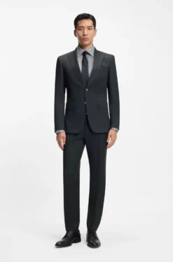 Slim-Fit Zweiteiler aus Woll-Mix