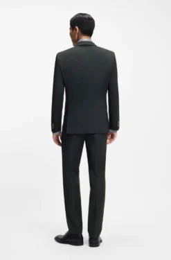 Slim-Fit Zweiteiler aus Woll-Mix
