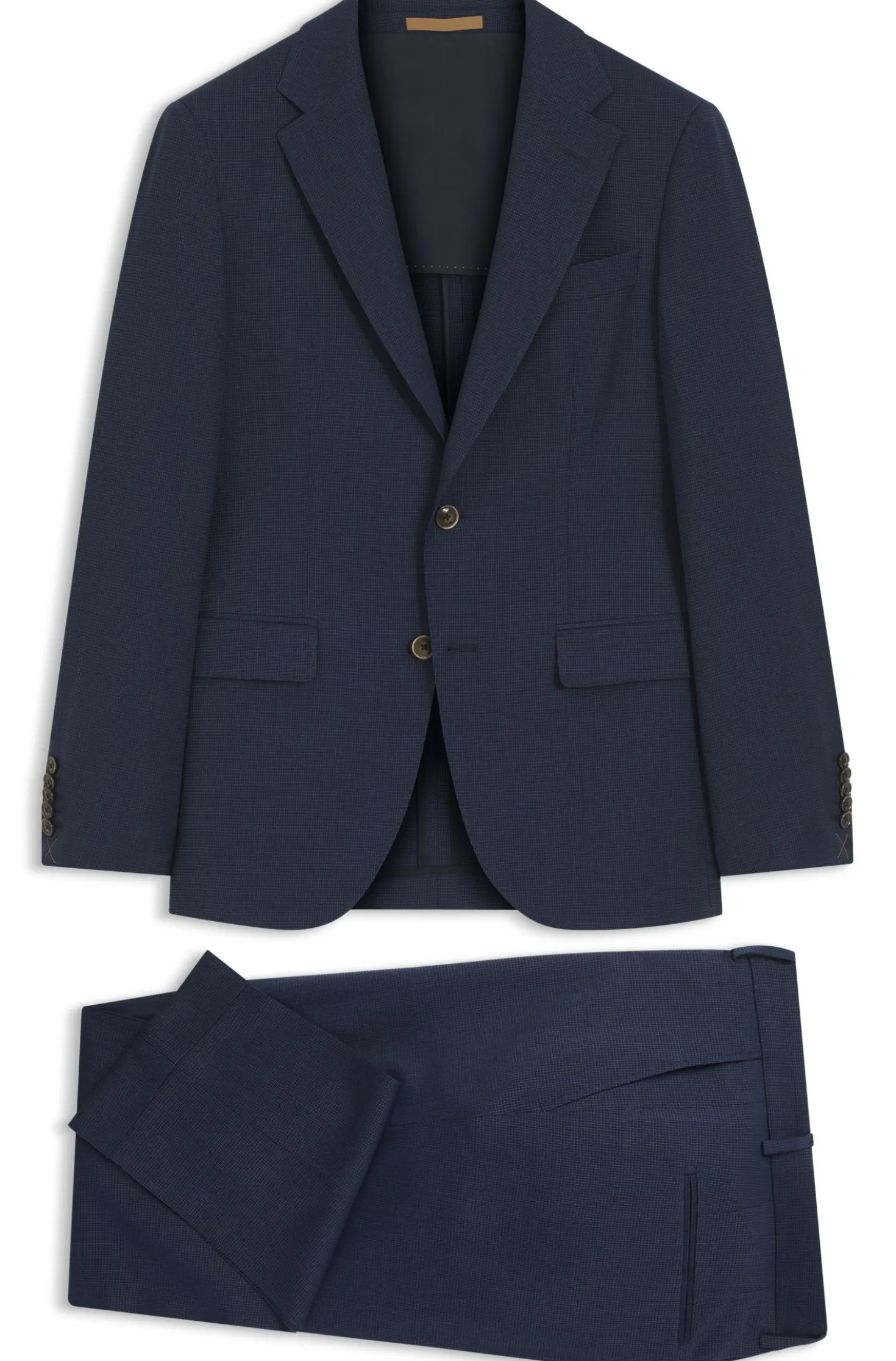 Slim-Fit Zweiteiler aus Woll-Mix mit Seide