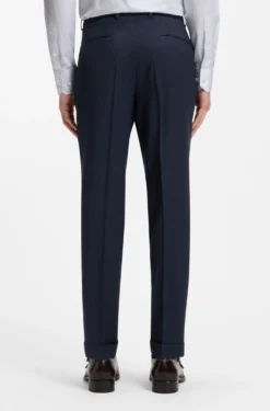 Slim-Fit Zweiteiler aus Woll-Mix mit Seide