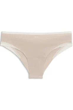 Slip aus Mikrofaser mit Kontrastbesatz