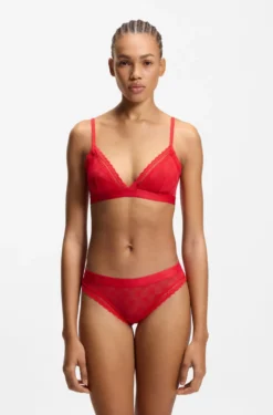 Slip aus Spitze mit Logo-Bund