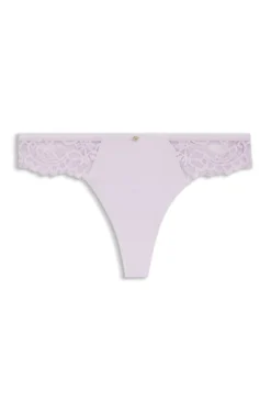 Slip aus Spitze mit plissiertem Mesh und goldenem Anhänger