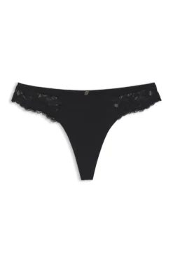 Slip aus Spitze mit plissiertem Mesh und goldenem Anhänger
