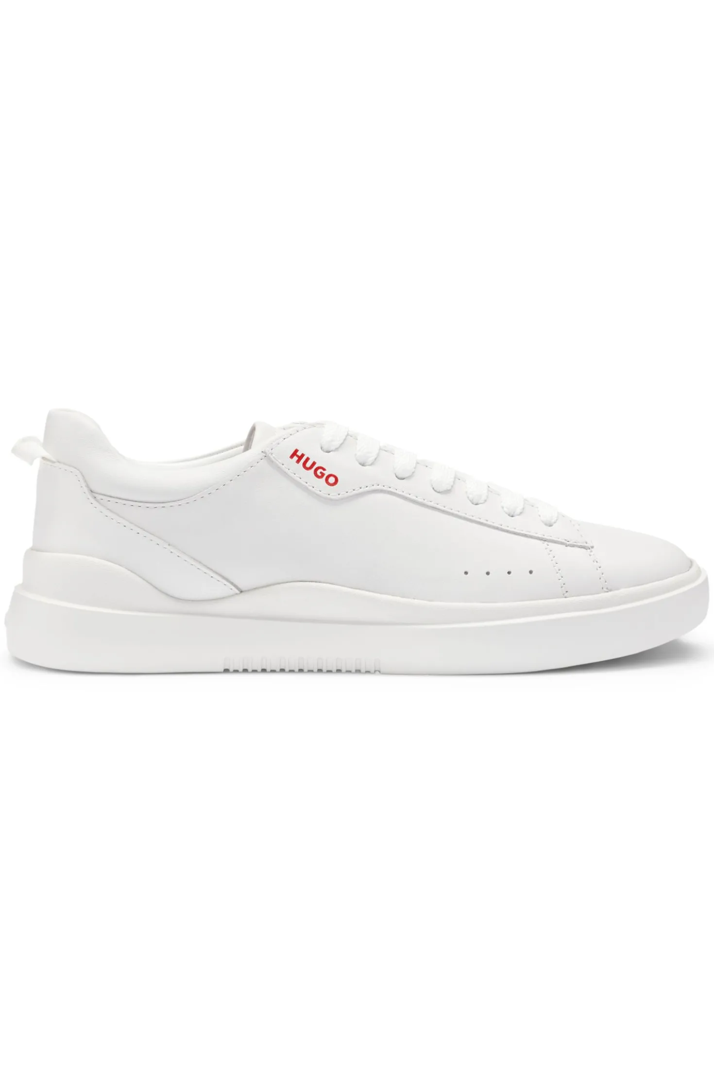 Sneakers aus Leder mit Cupsohle und Logo-Details