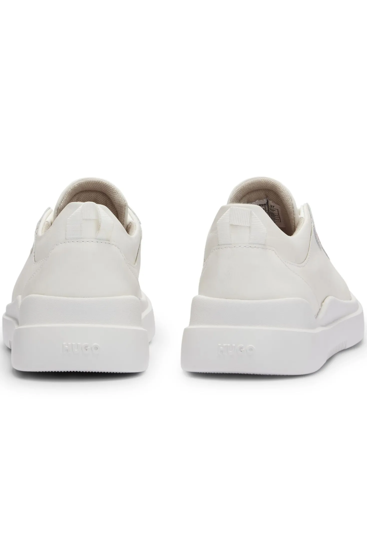 Sneakers aus Leder mit Cupsohle und Logo-Details