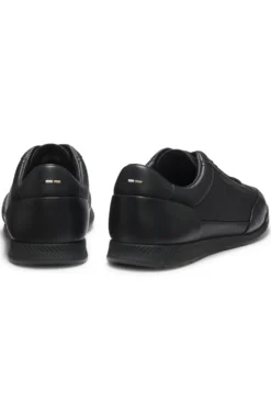 Sneakers aus Leder mit Folien-Logo