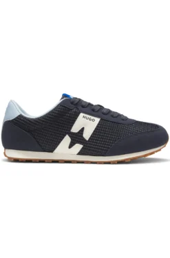 Sneakers aus Mesh mit Details aus Veloursleder-Imitat