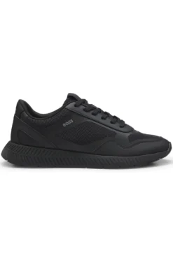Sneakers aus Mesh mit gerippter Sohle