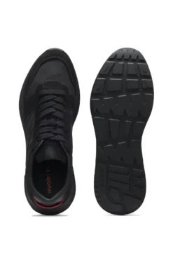 Sneakers aus Monogramm-Jacquard mit Besätzen aus Velourslederimitat