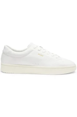 Sneakers aus Nappaleder mit goldfarbenem Logo