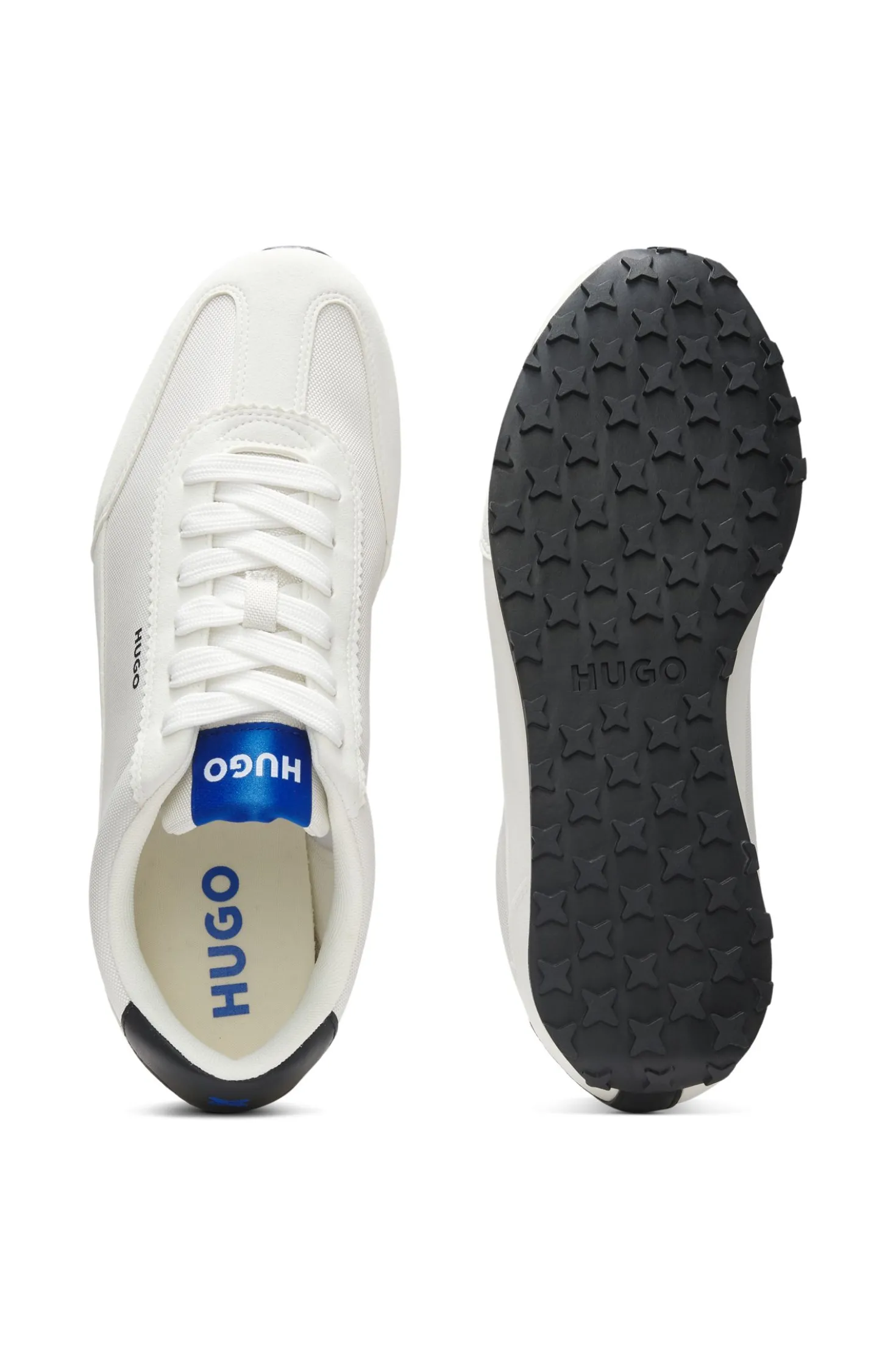 Sneakers aus strukturiertem Gewebe mit Stern-Detail