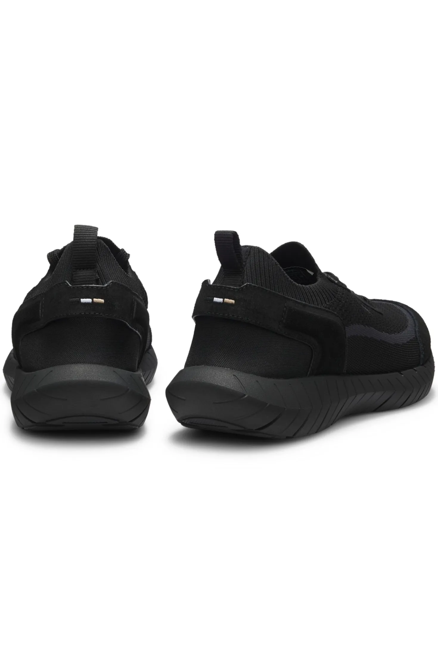 Sneakers aus Veloursleder mit Stricksocke und Schnürung