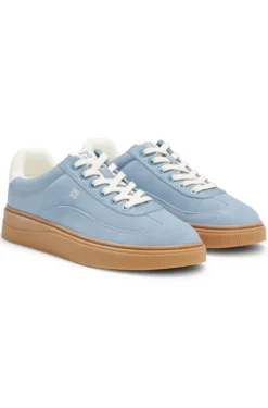 Sneakers aus Veloursleder mit Stack-Logo