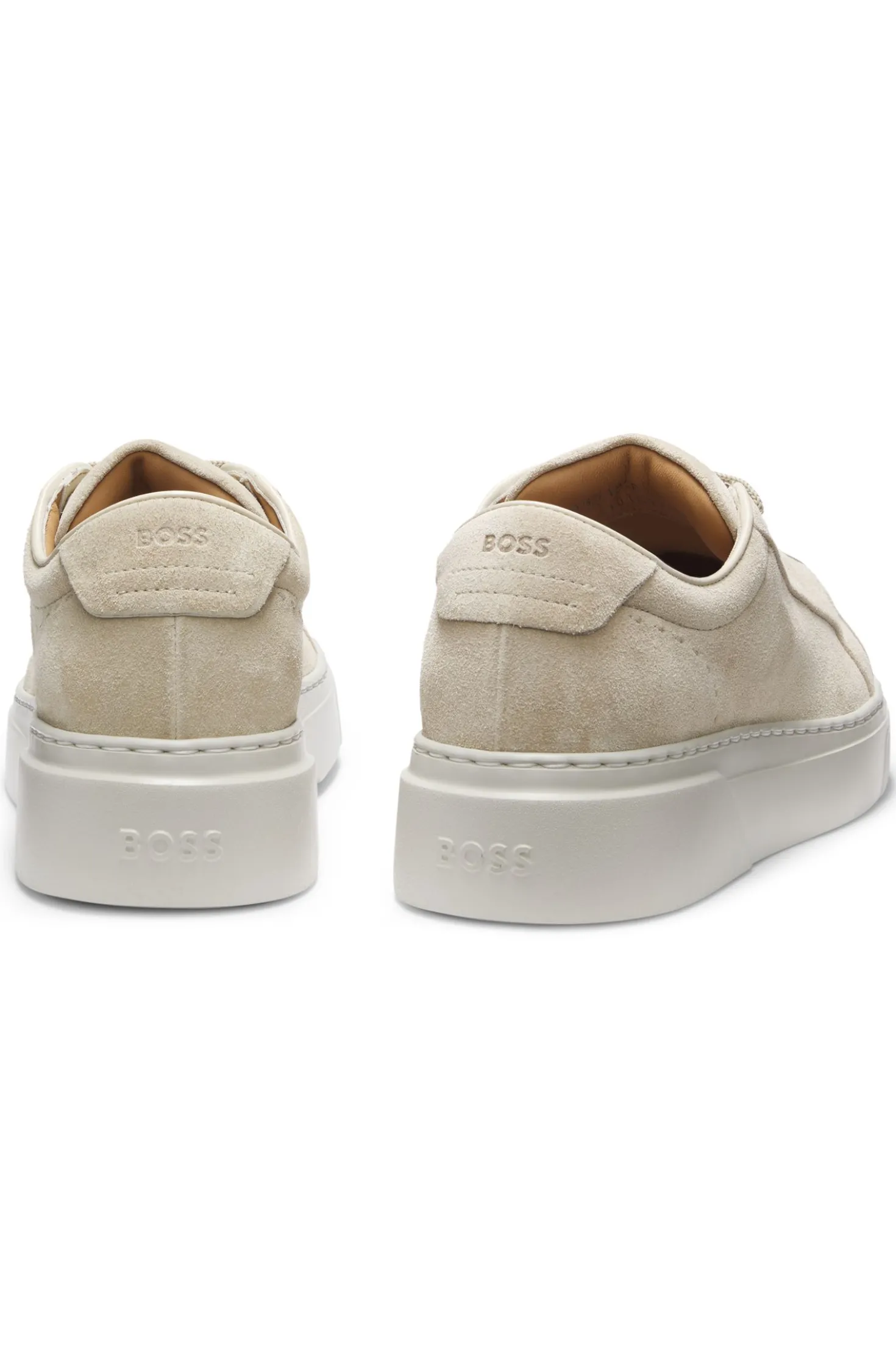 Sneakers aus Veloursleder mit verdecktem Keilabsatz