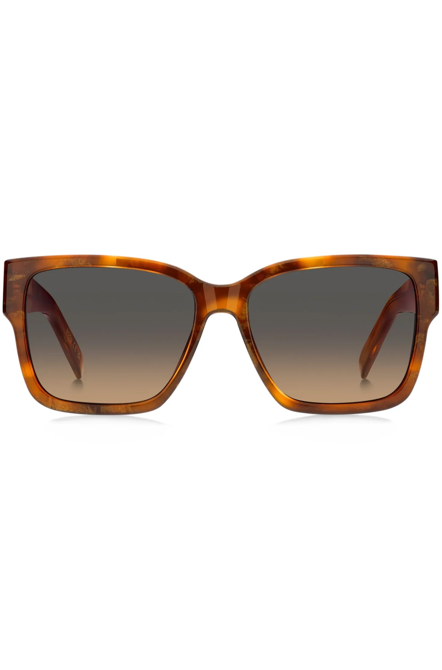 Sonnenbrille aus Acetat mit Havanna-Muster und Double-B-Monogramm