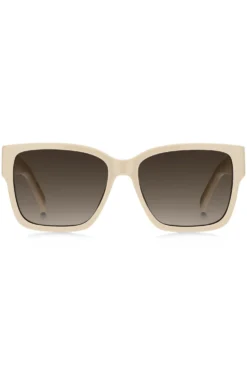 Sonnenbrille aus beigem Acetat mit Double-B-Monogramm