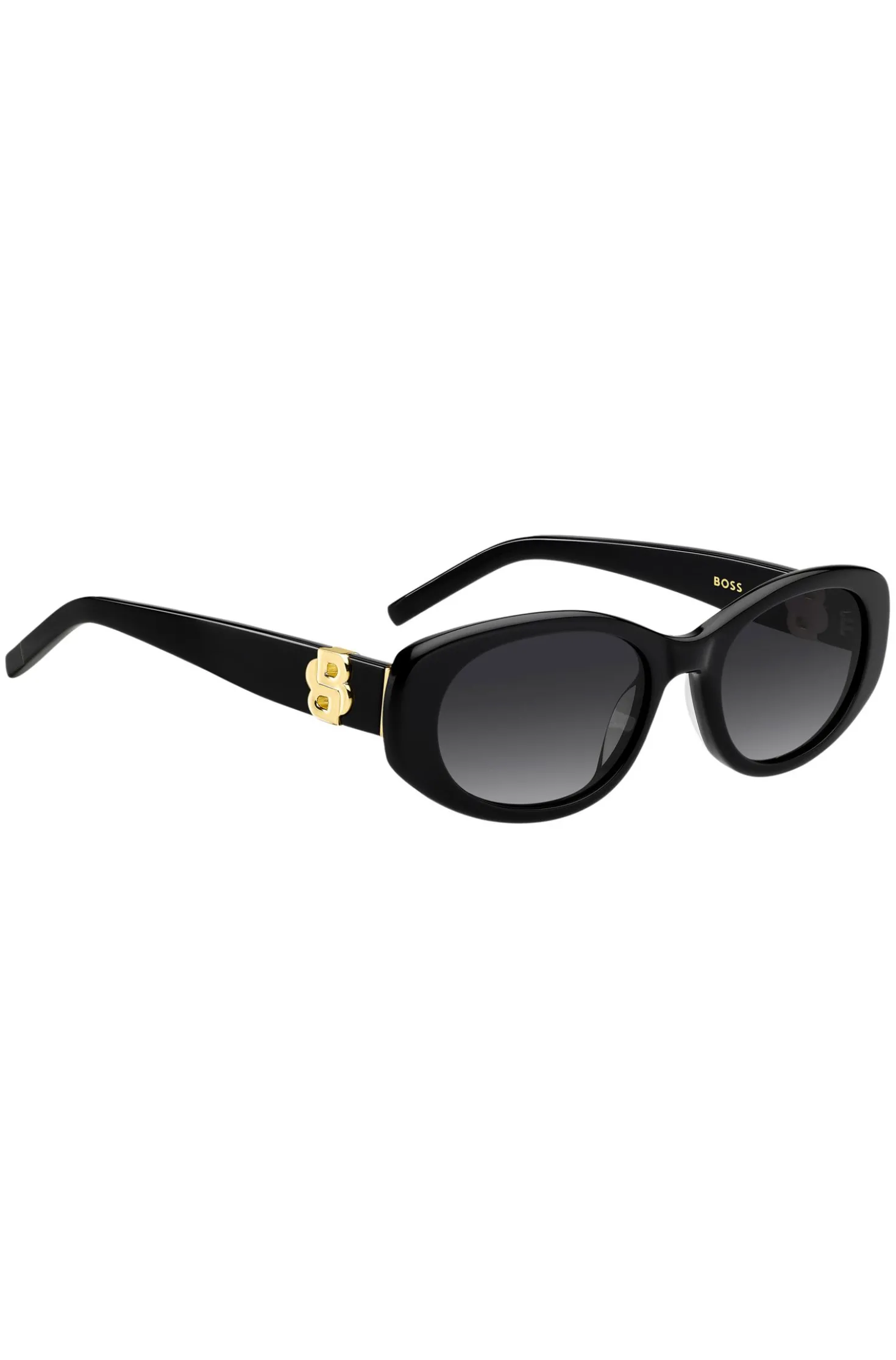 Sonnenbrille aus schwarzem Acetat mit Double-B-Monogramm